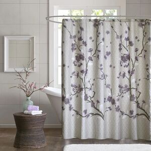 Madison Park Holly MP70-4172 Shower Curtain 72x72" Purple Floral Cotton BED28